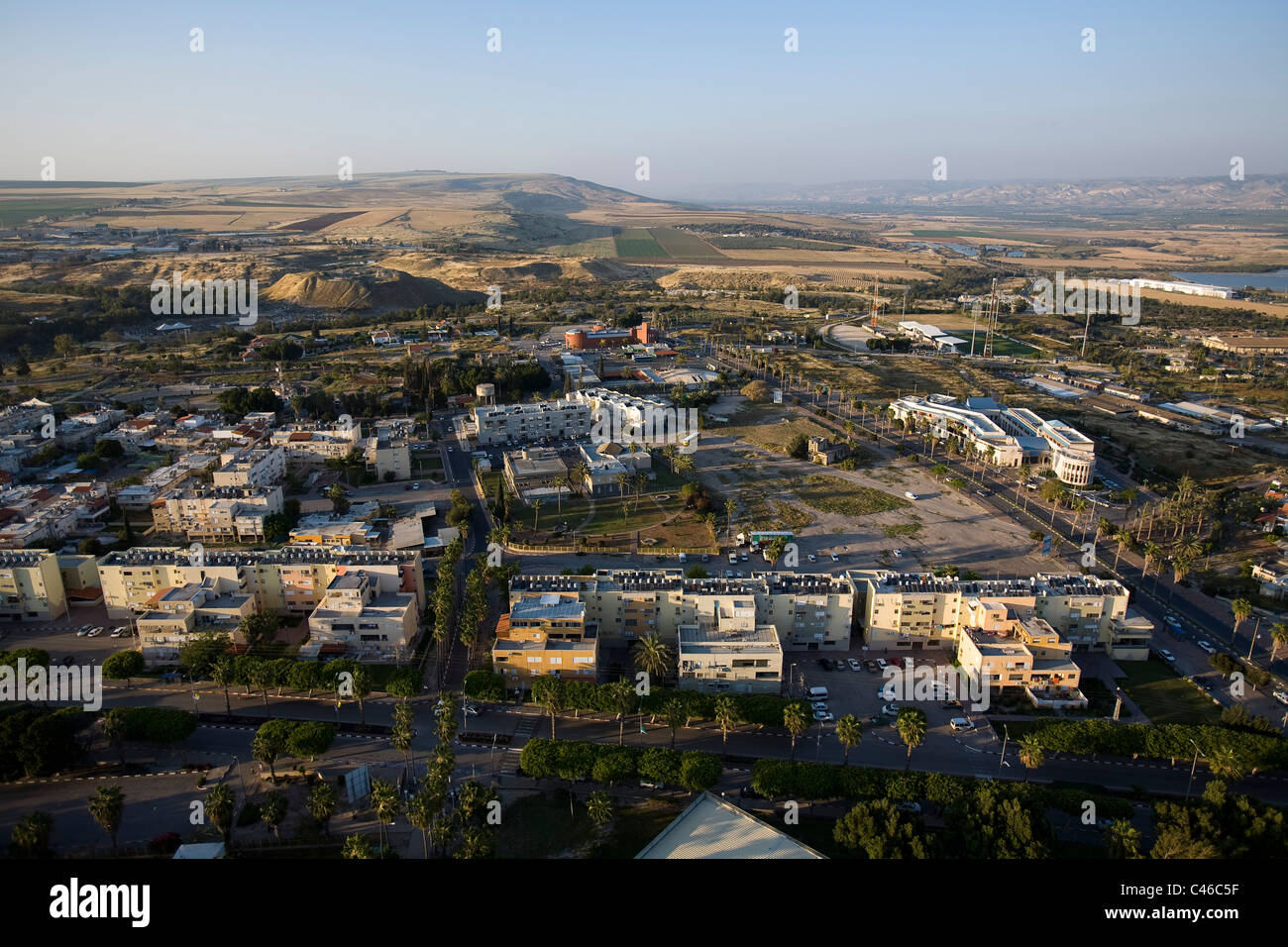 Fotografia aerea della moderna città di Beit Shean Foto Stock