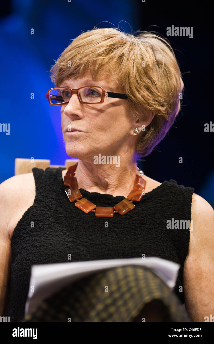 Anne Robinson presentatore televisivo e giornalista nella foto a Hay Festival 2011 Foto Stock