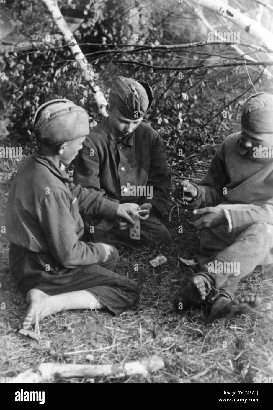 La seconda guerra mondiale, Russo popolazione civile: Emergenza, rifugiati, 1941-1945 Foto Stock