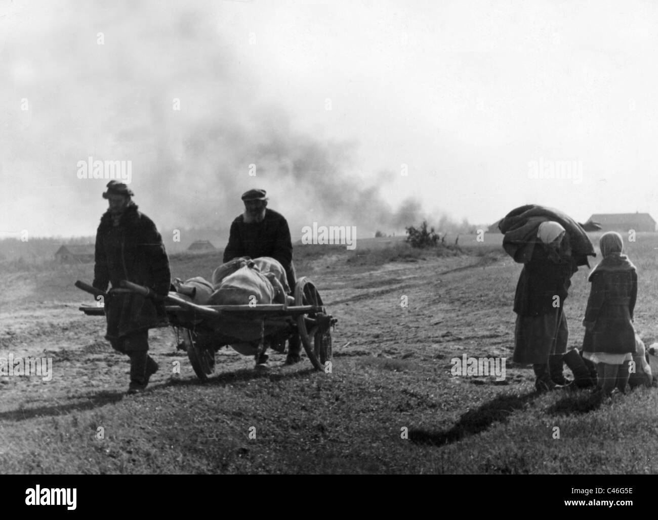 La seconda guerra mondiale, Russo popolazione civile: Emergenza, rifugiati, 1941-1945 Foto Stock