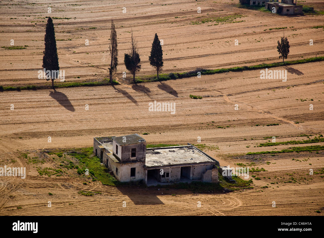 Fotografia aerea dell'agricoltura campi di Sharon Foto Stock