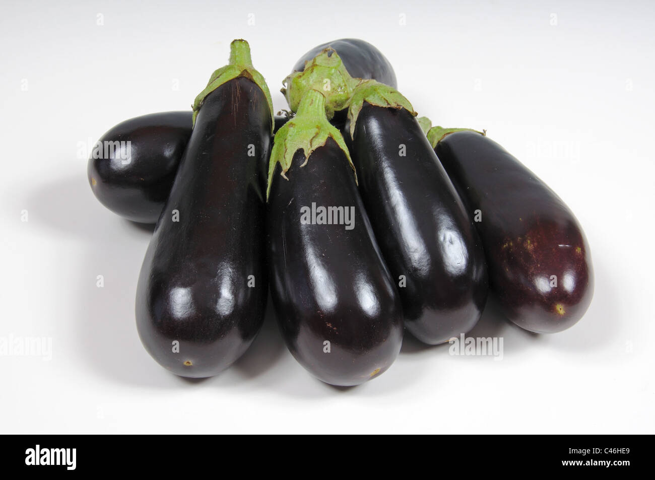 Le melanzane (melanzana), Calypso, Costa del Sol, provincia di Malaga, Andalusia, Spagna, Europa occidentale. Foto Stock