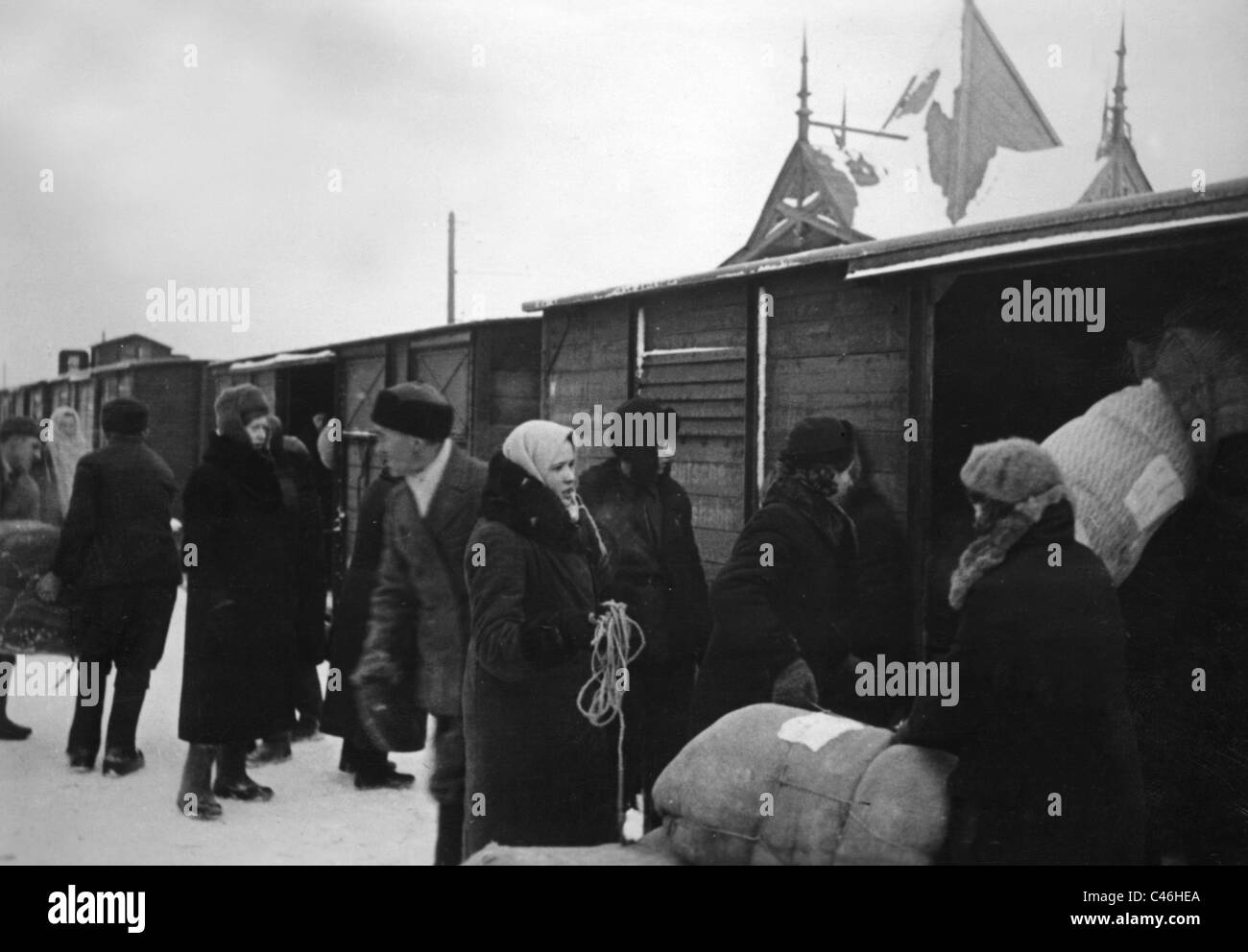 La seconda guerra mondiale la popolazione: tedeschi etnici nella Sovietunion, 1941-1945 Foto Stock