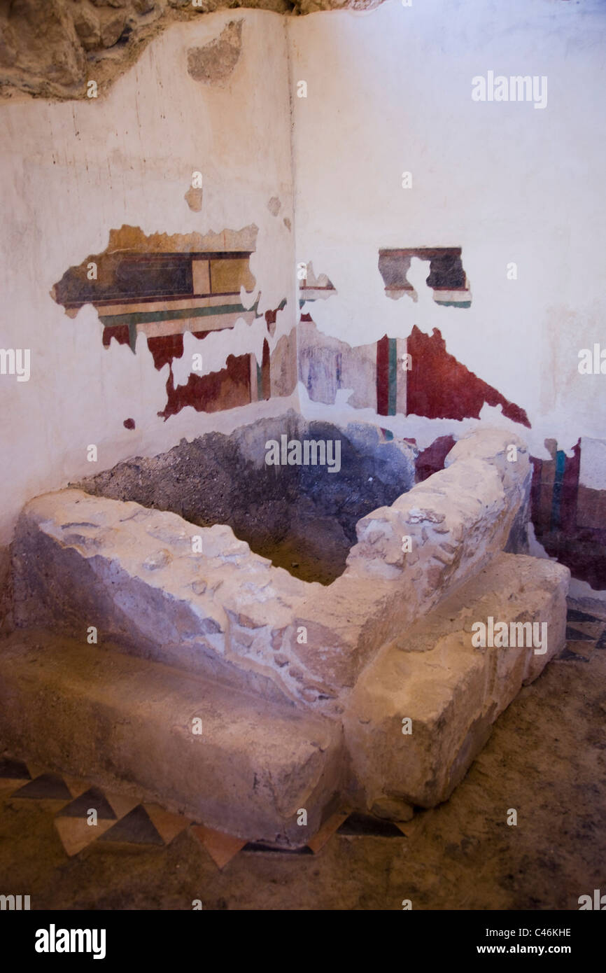 Fotografia di un antico in camera il sito archeologico di Masada Foto Stock