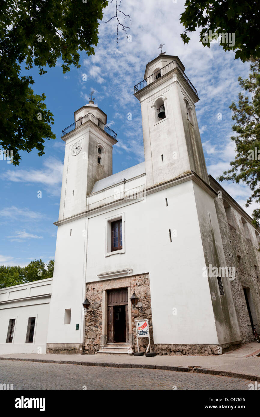 La Iglesia Matriz, Barrio Historico, Colonia del Sacramento, Uruguay Foto Stock