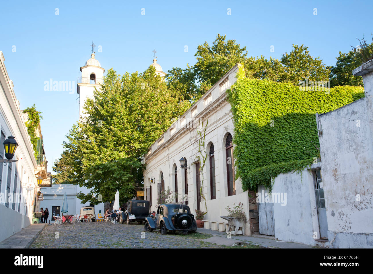 La Iglesia Matriz, Barrio Historico, Colonia del Sacramento, Uruguay Foto Stock
