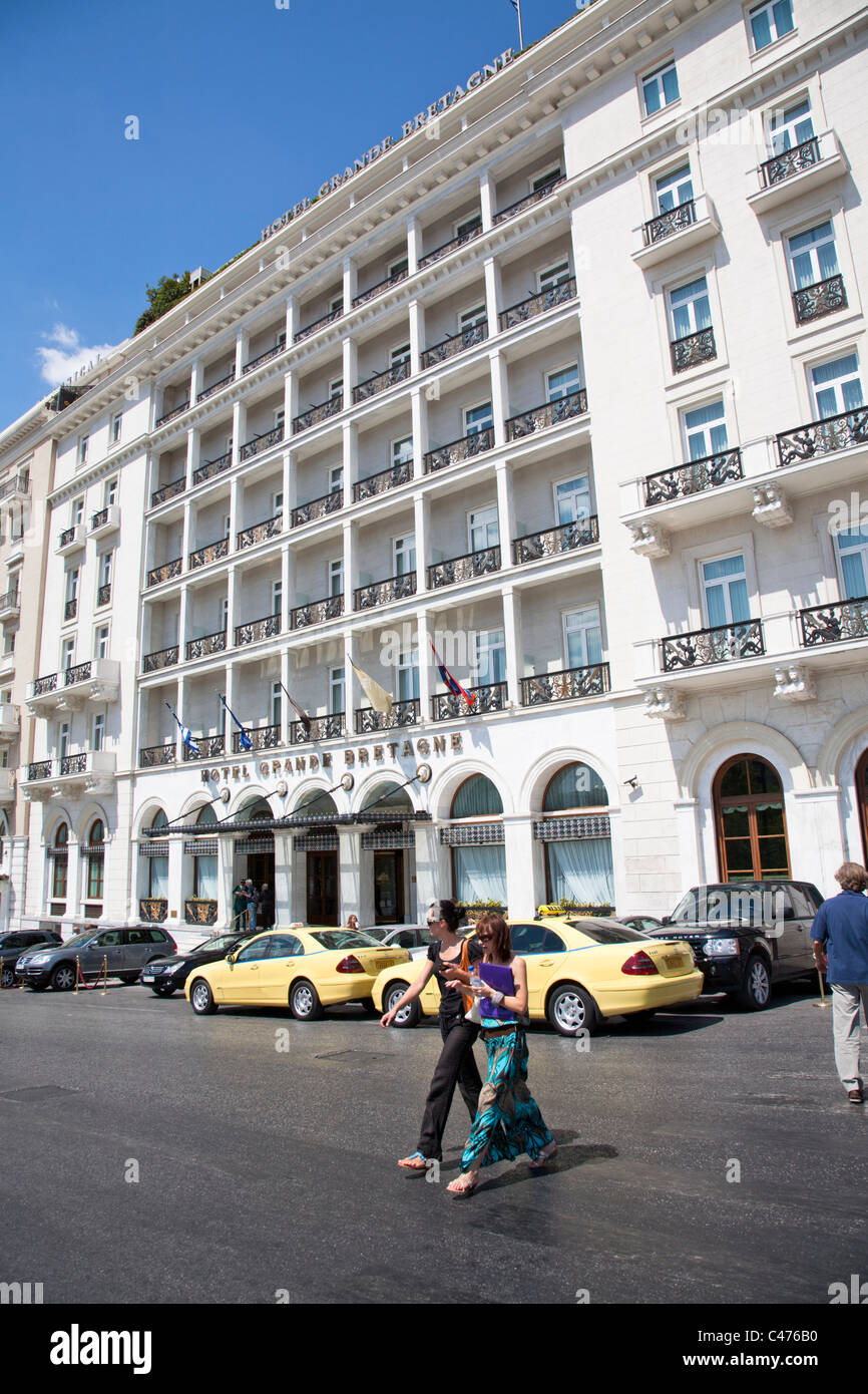 Hotel Grande Bretagne, Piazza Syntagma, Atene Grecia Foto Stock