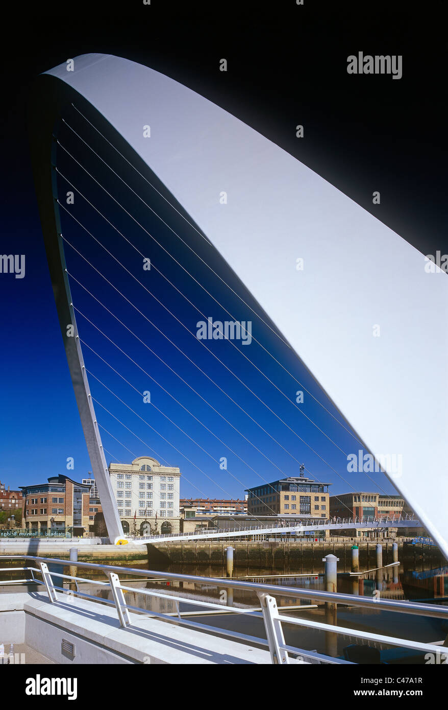 Gateshead Millennium Bridge, Gateshead, Tyne and Wear Foto Stock