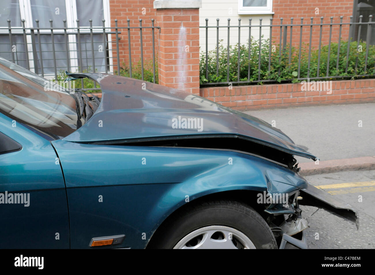 Crash auto danneggiata Foto Stock