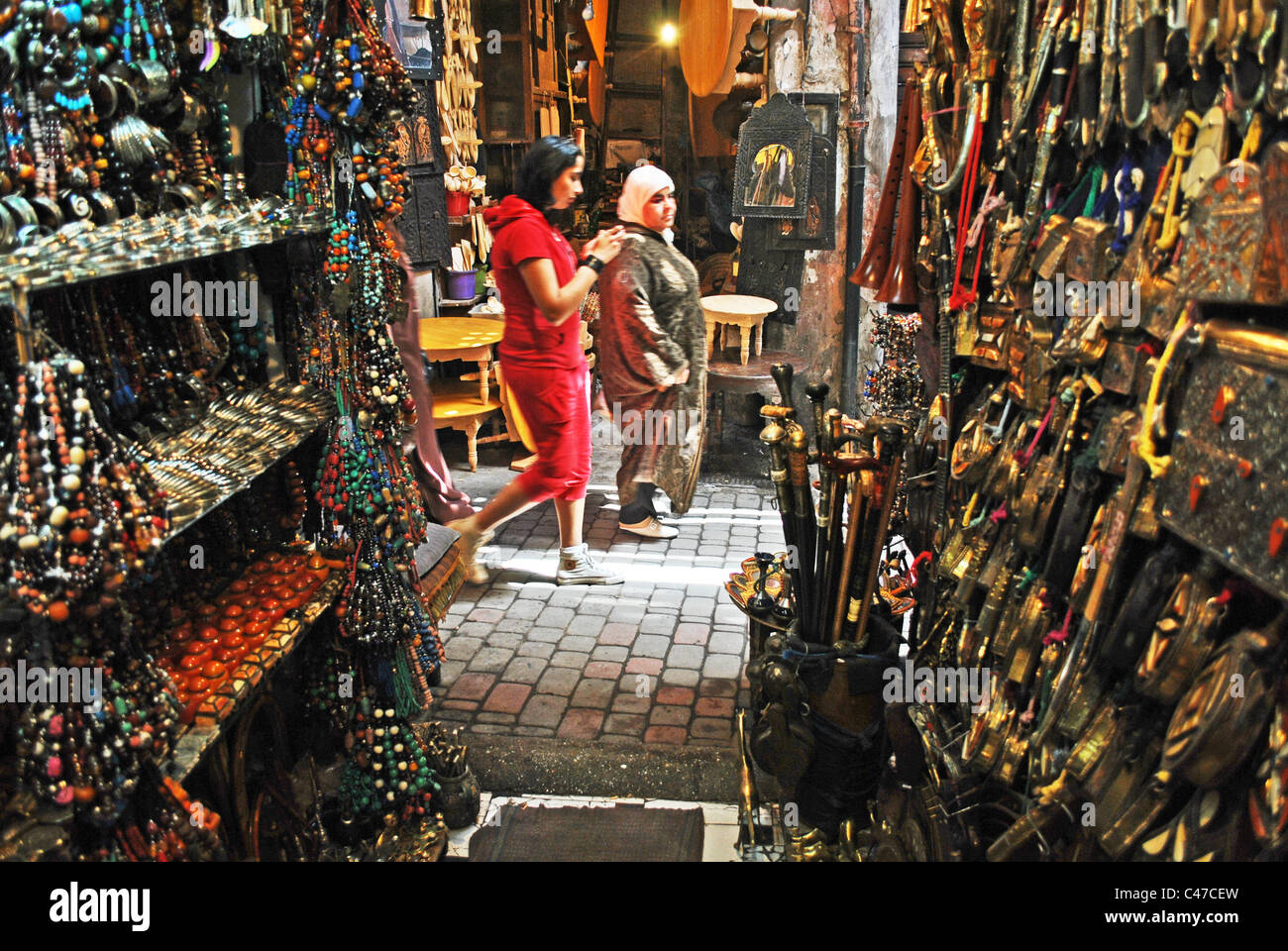 Souk di Marrakech, Marocco Foto Stock