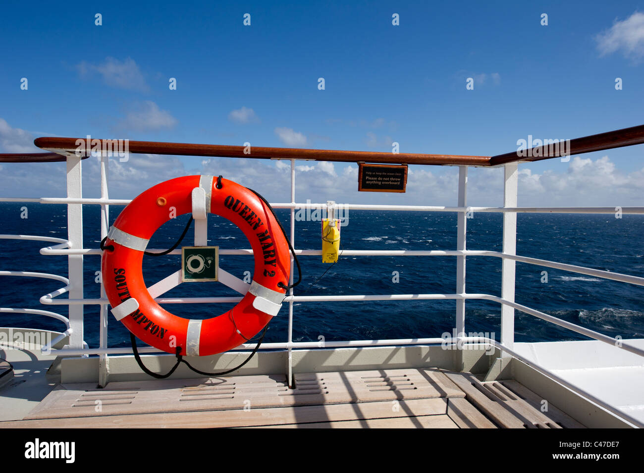 Traversata transatlantica sulla Queen Mary 2 Crociera. Foto Stock