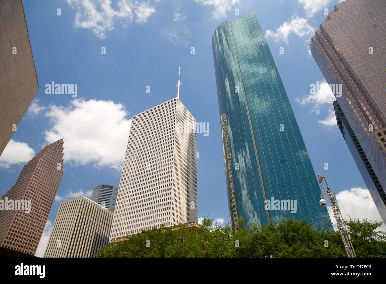 Grattacieli del centro di Houston, Texas, Stati Uniti d'America Foto Stock