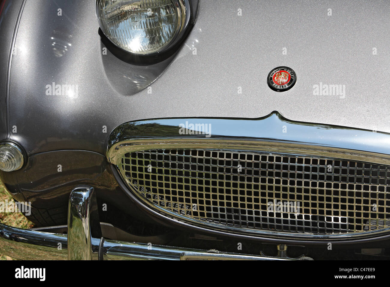 Un argento vintage Austin Healey Sprite Foto Stock