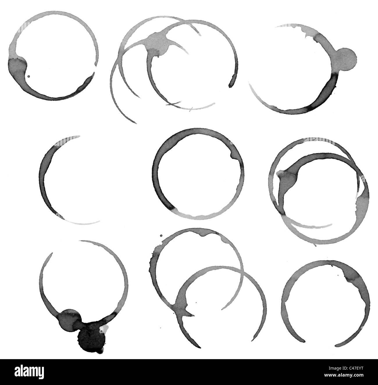 Close up le macchie di vino Foto Stock