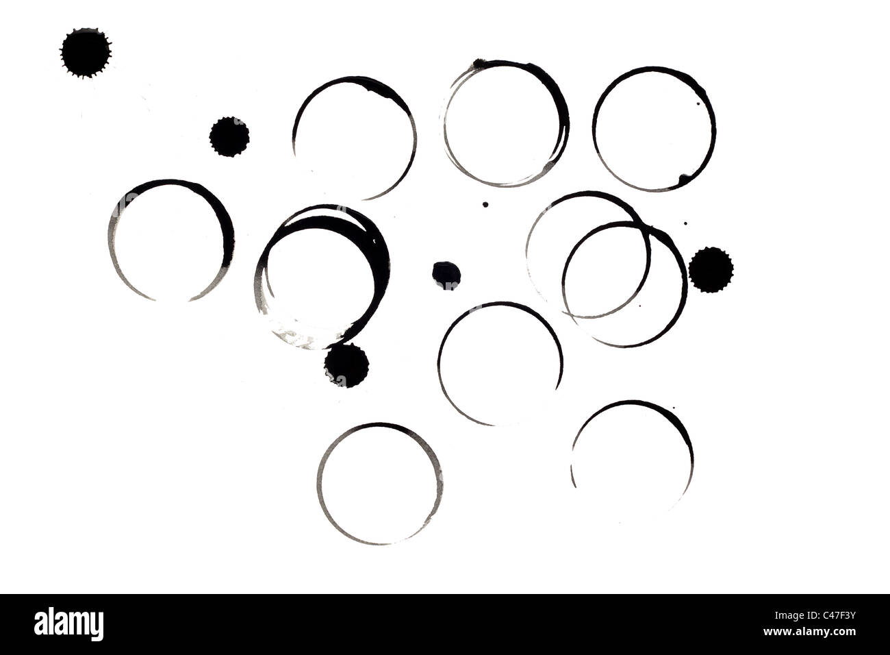 Close up le macchie di vino Foto Stock