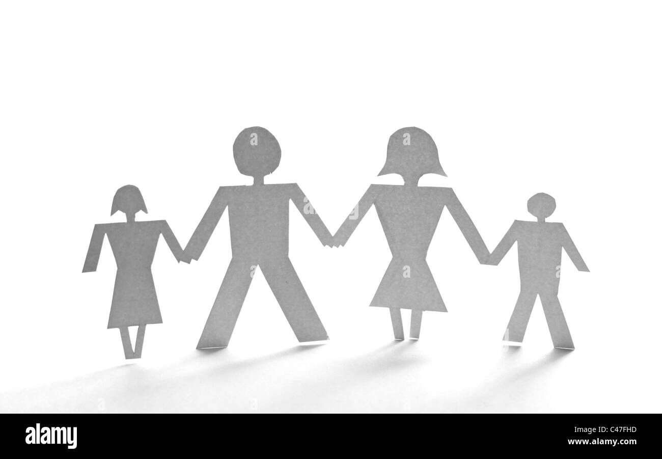 Chiusura del popolo della carta Foto Stock