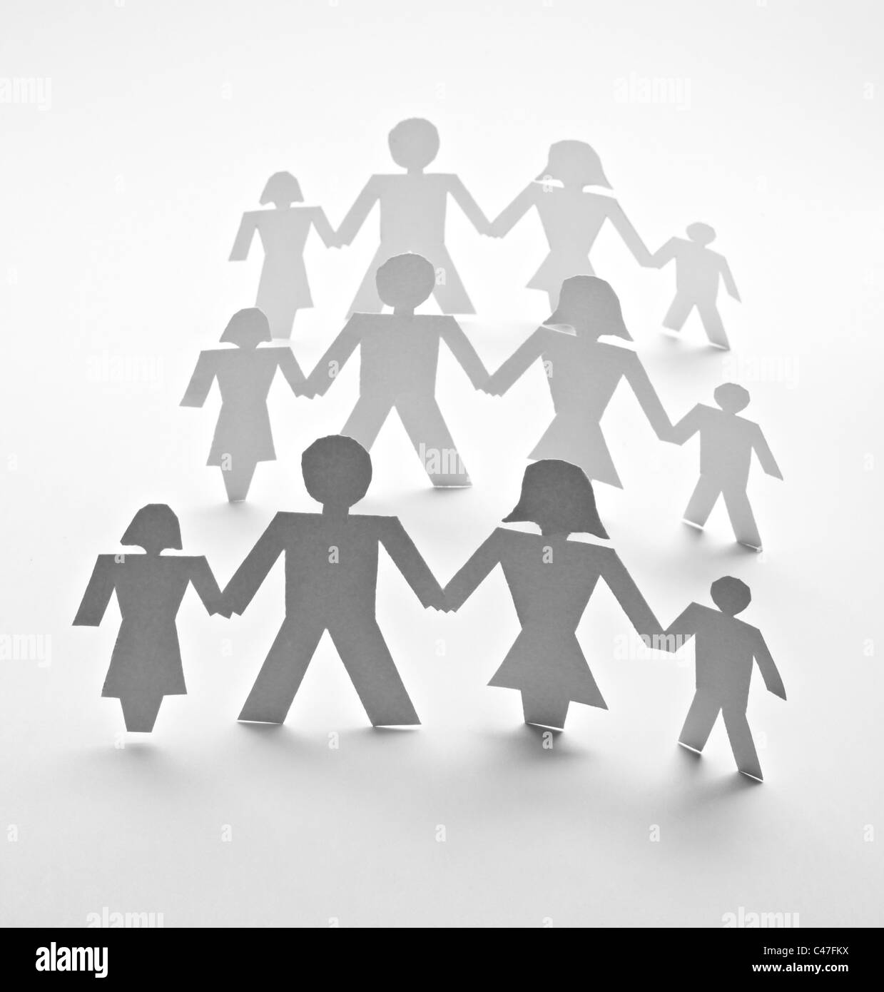 Chiusura del popolo della carta Foto Stock