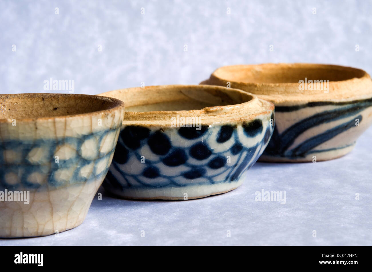 Cinese della dinastia Ming naufragio ceramiche in miniatura Foto Stock