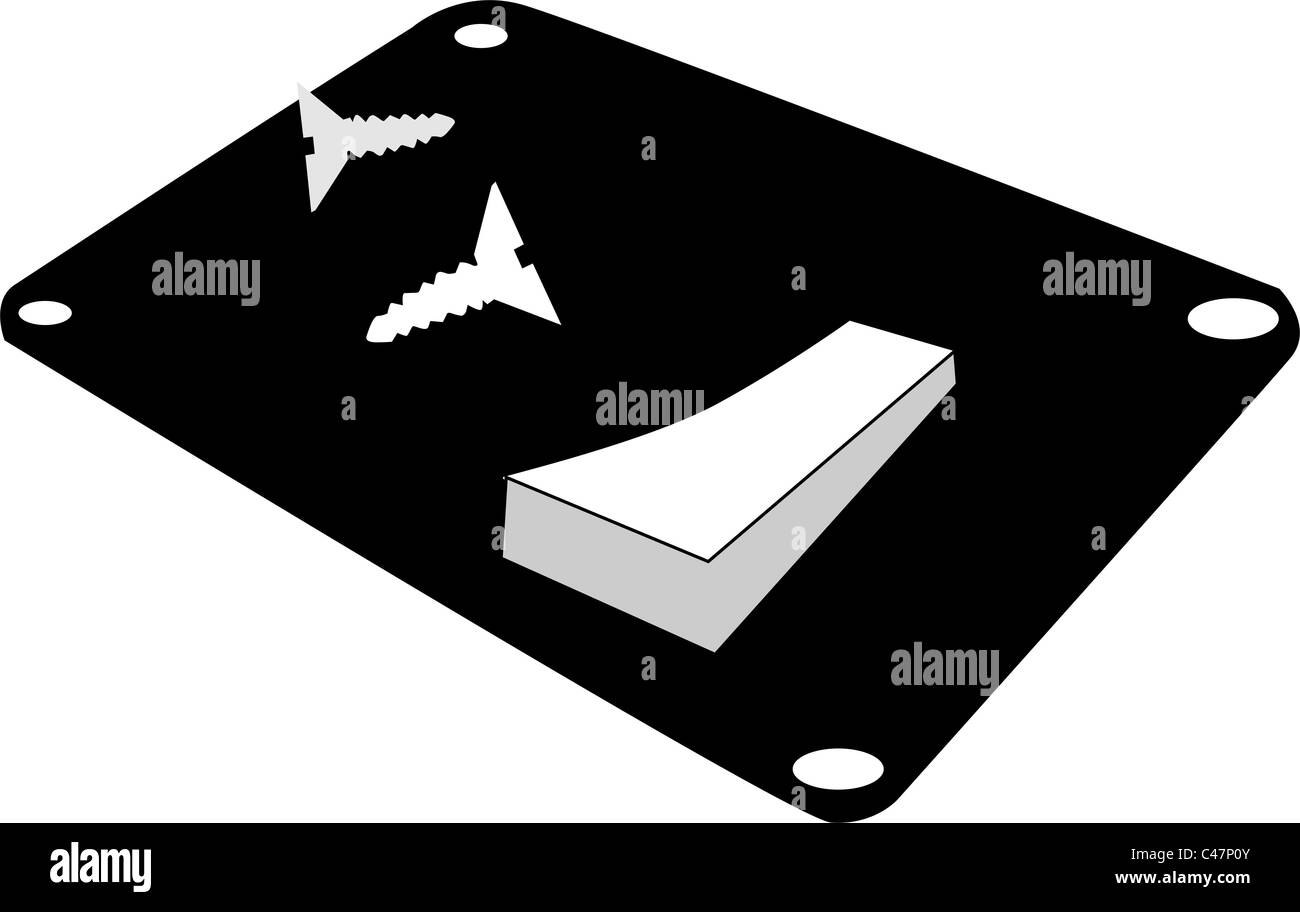 Illustrazione di un interruttore board e la vite Foto Stock