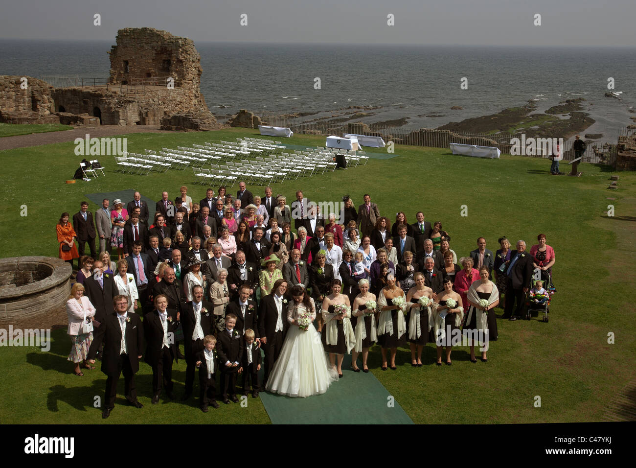 Nozze a st Andrews in Scozia Foto Stock