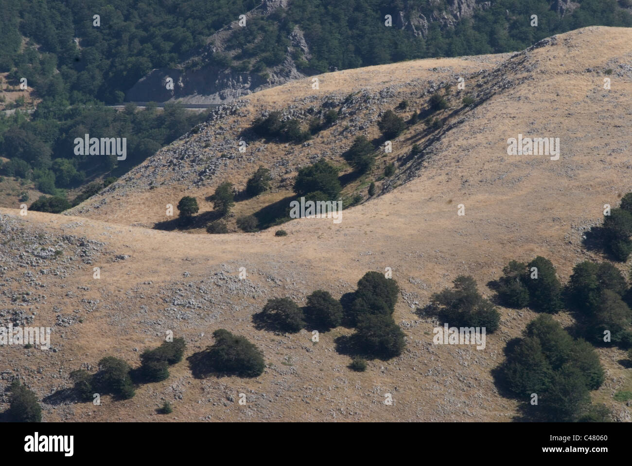 Minozzo formano le montagne dell'Ente Parco delle Madonie e la vetta più alta è il Pizzo Carbonera a 1979m Foto Stock