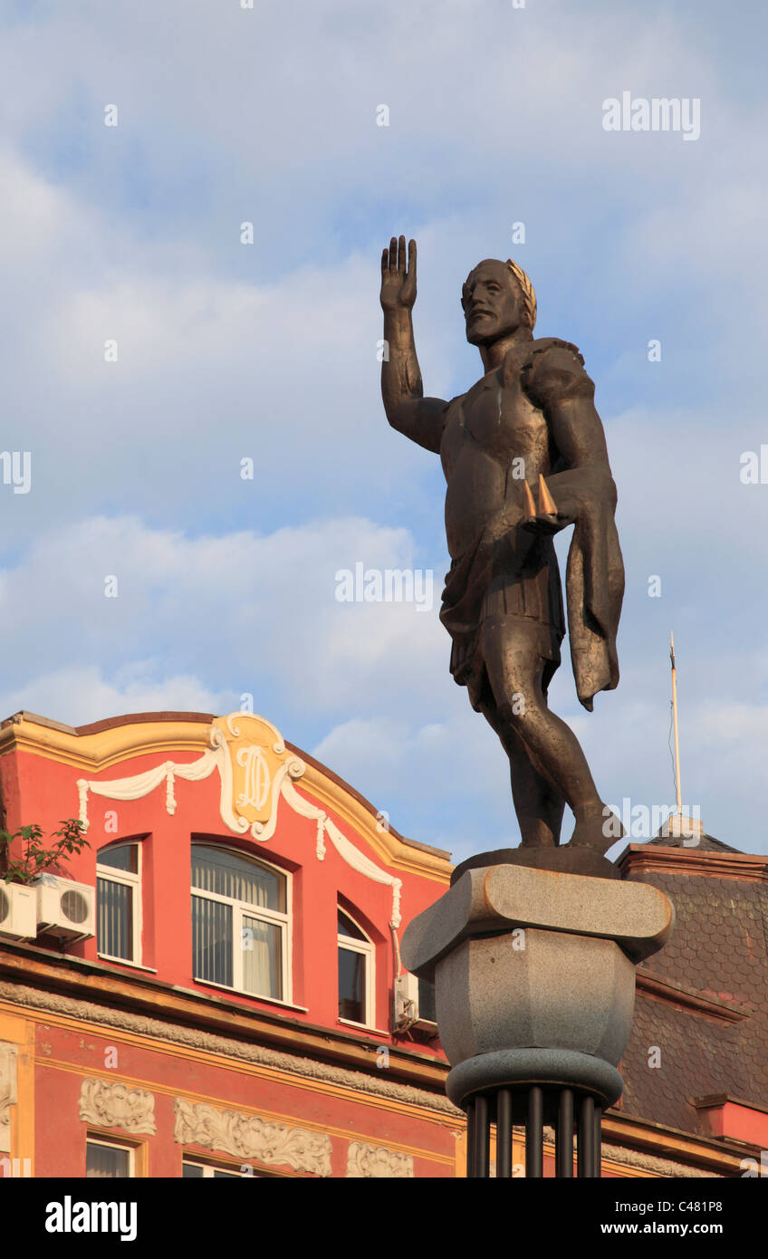 La Bulgaria, Plovdiv, il re Filippo II statua Foto Stock