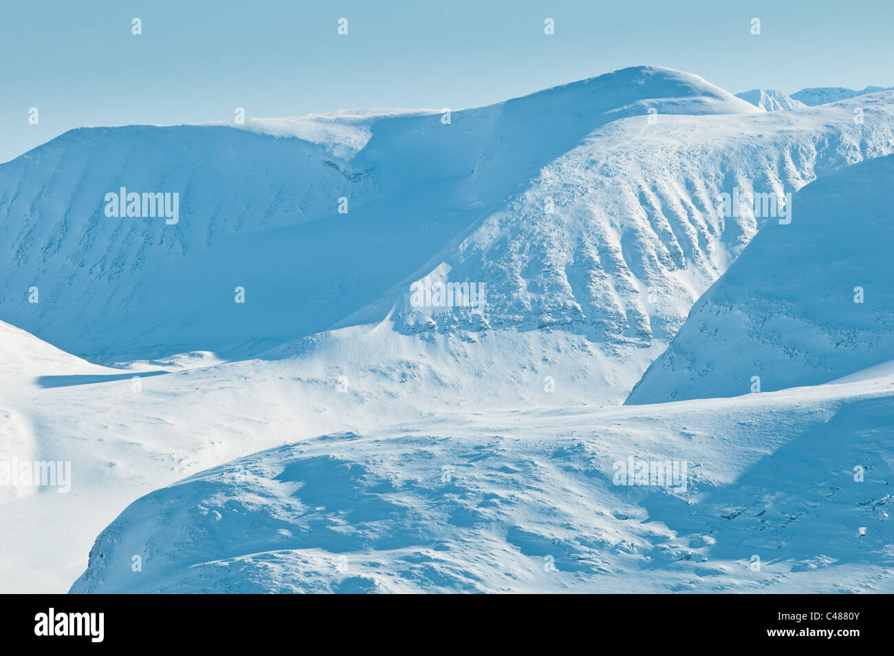 Gipfel Sarek im Nationalpark, Welterbe Laponia, Norrbotten, Lappland, Schweden, picco, Lapponia, Svezia Foto Stock