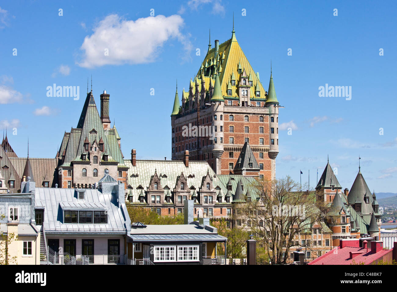 Chateau Frontenac, la città vecchia, la città di Québec, Canada Foto Stock