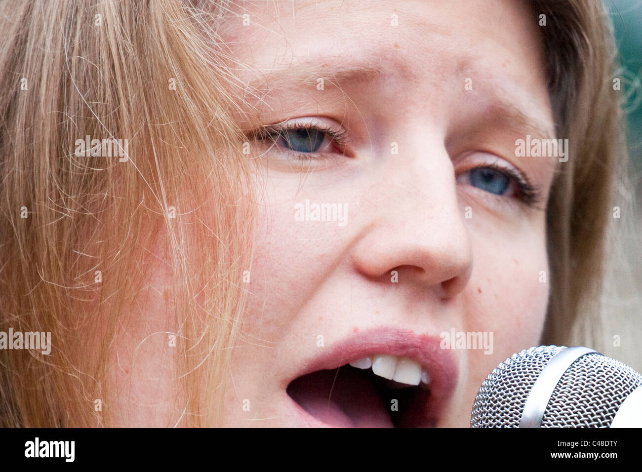 La cantante Kristin Callahan canto jazz in Washington DC Foto Stock