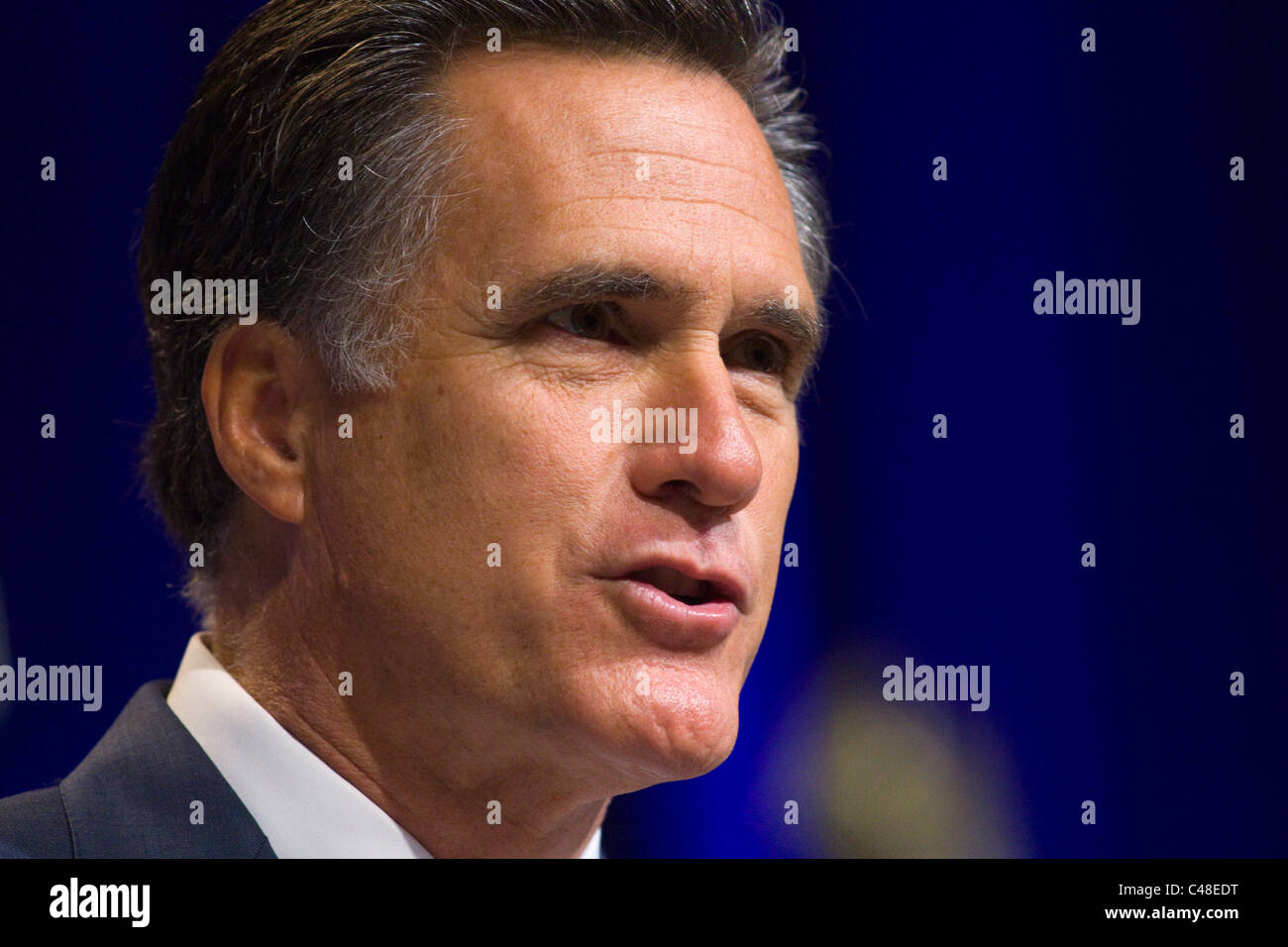 Candidato presidenziale repubblicano Mitt Romney al CPAC conferenza di Washington, DC Foto Stock