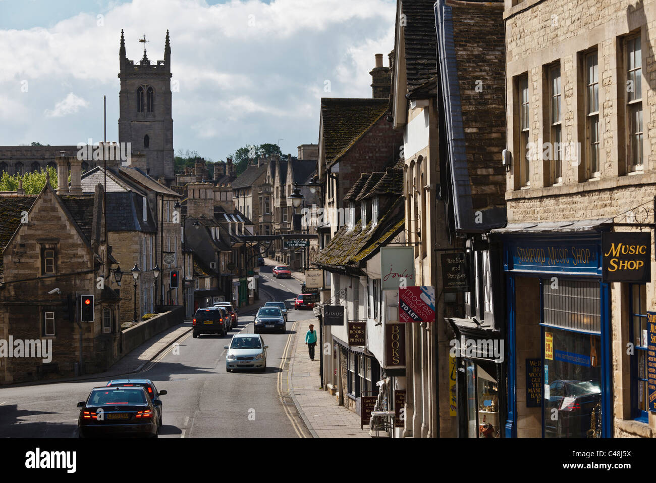 High Street Saint Martins, Stamford, Lincolnshire Foto Stock