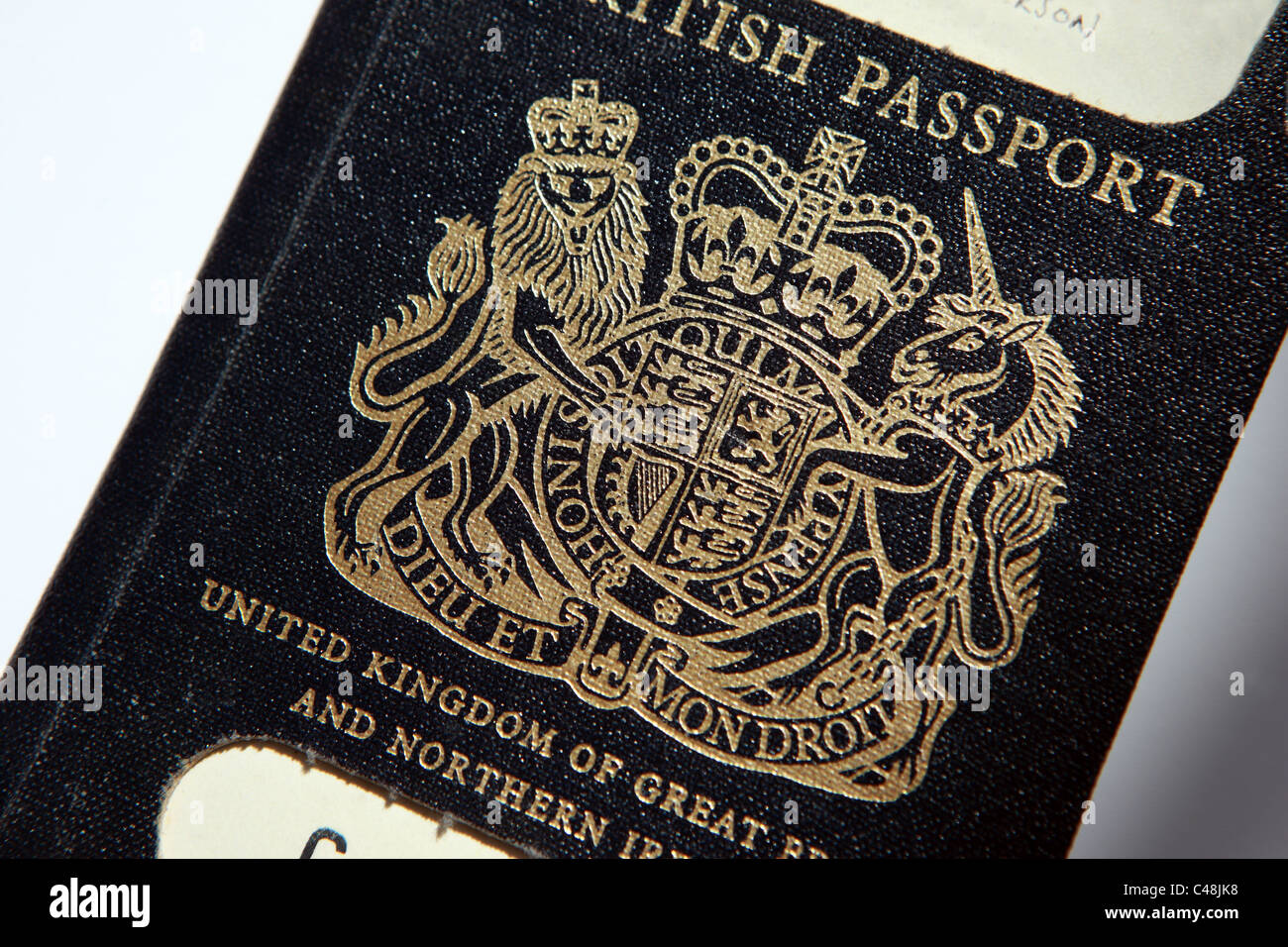 Vecchio stile passaporto britannico Foto Stock
