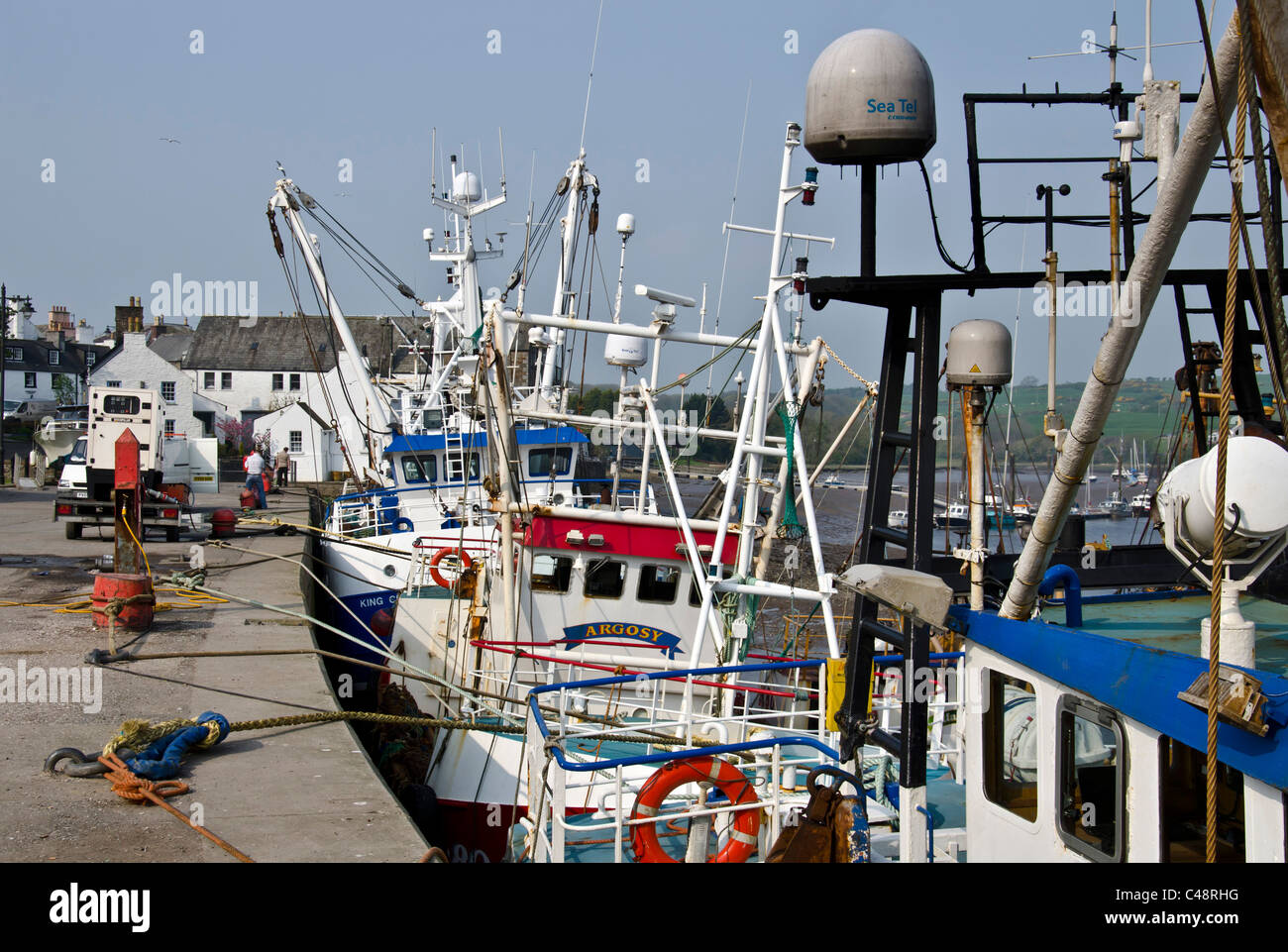 Scaloppa di barche da pesca a Kirkcudbright, Dumfries and Galloway, Scozia. Foto Stock