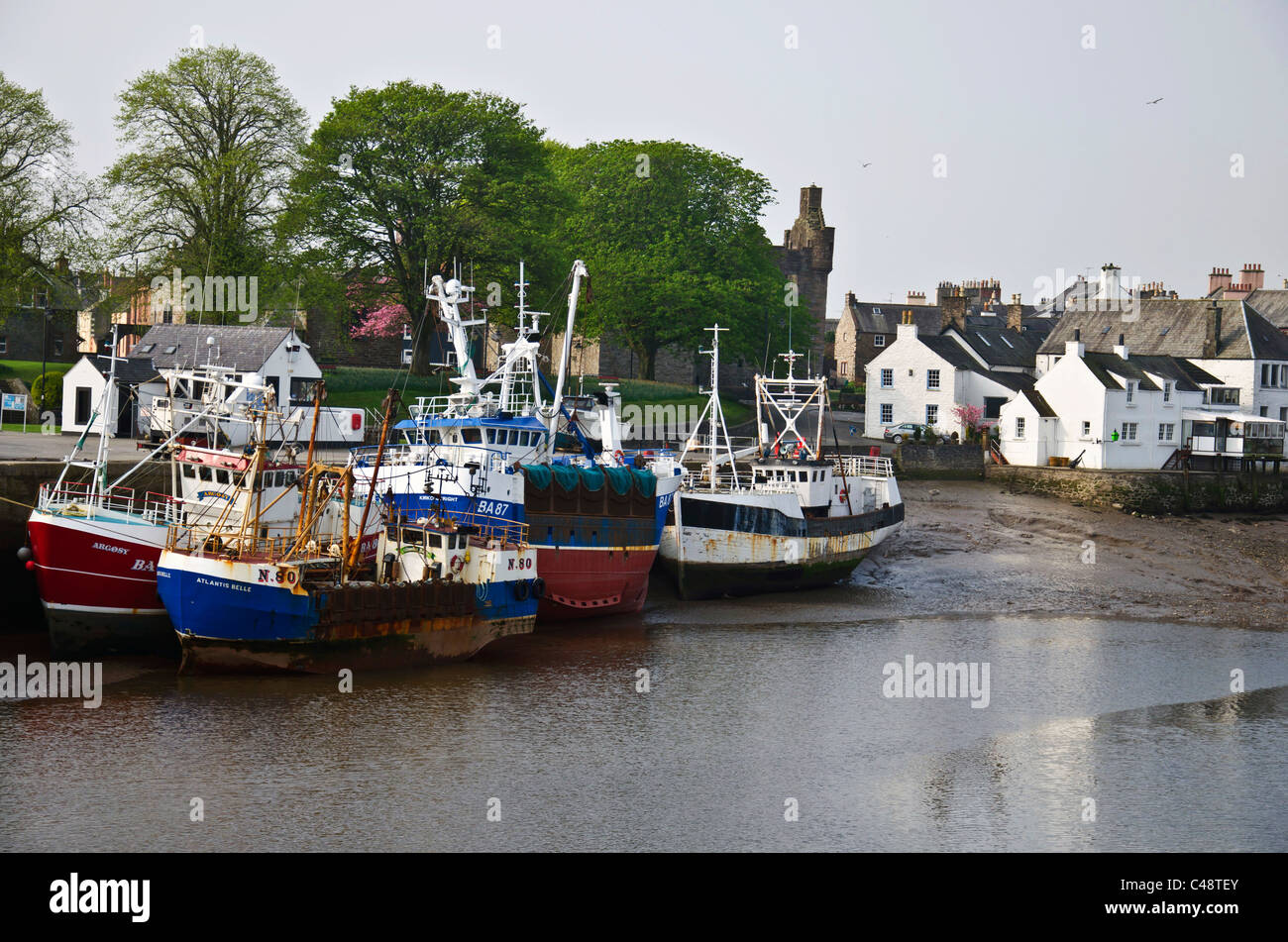 Scaloppa di barche da pesca a Kirkcudbright, Dumfries and Galloway, Scozia. Foto Stock