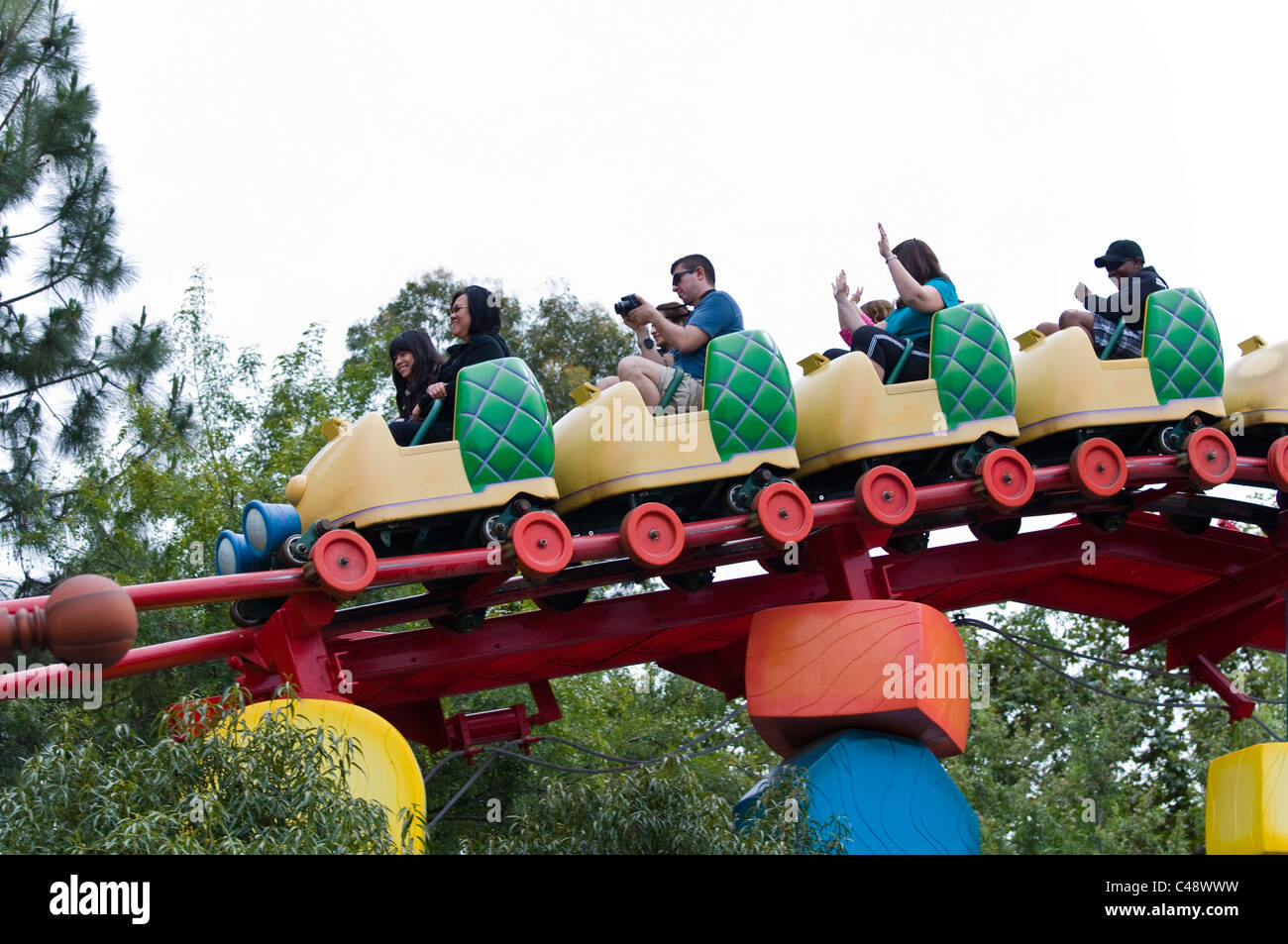 Roller Coaster a disneyland Foto Stock