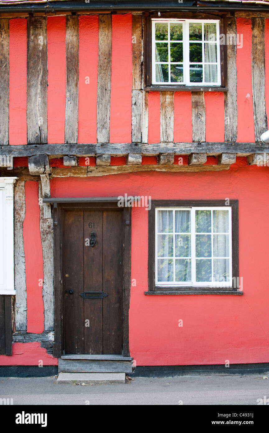 La struttura di legno casa in Castle Street, Saffron Walden, Essex Foto Stock