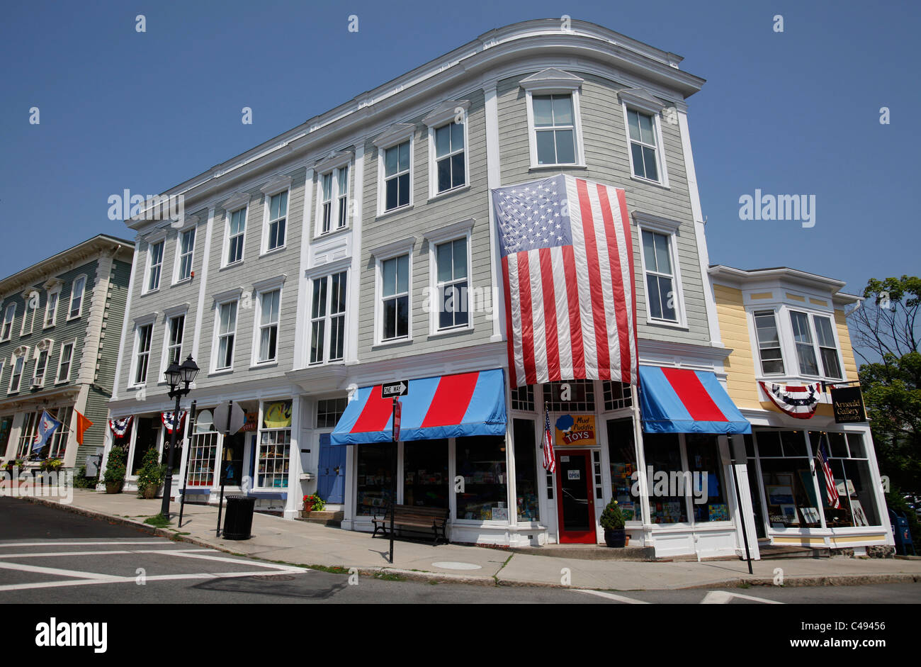 Marblehead, Massachusetts centro città Foto Stock