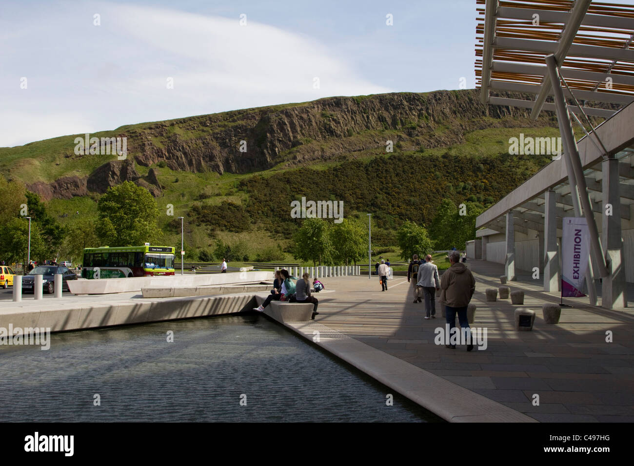 Il nuovo edificio del parlamento scozzese di Edimburgo in Scozia uffici smp Foto Stock