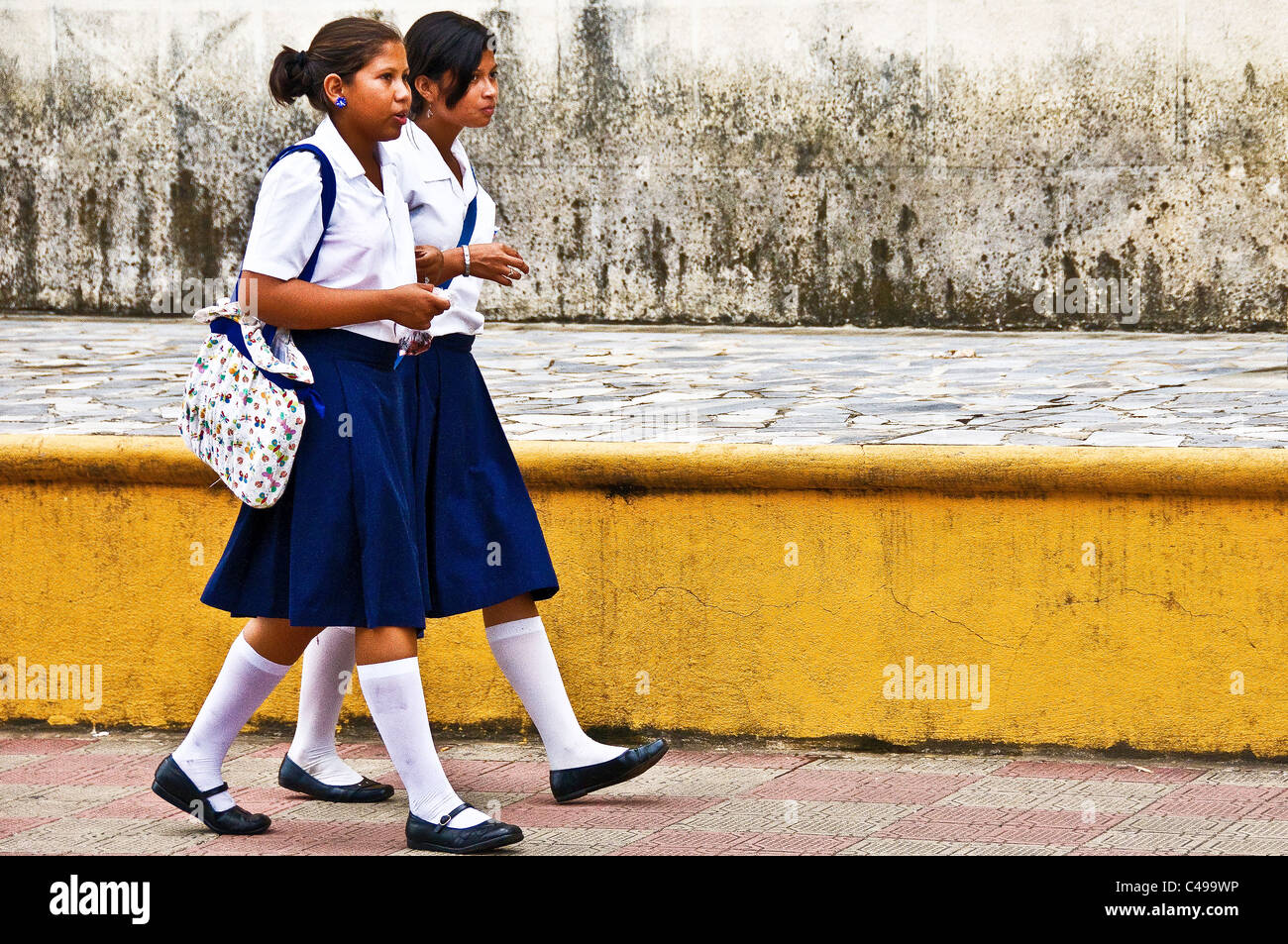 Studentesse Leon Nicaragua Foto Stock