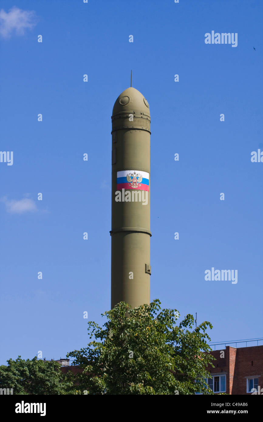 Missile Topol-M, museo di attrezzature militari Foto Stock