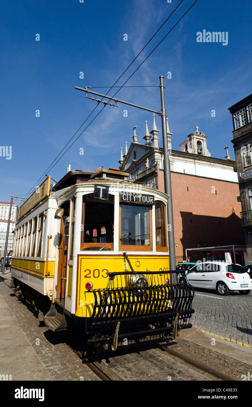 City Tour in tram, Porto, Portogallo Foto Stock