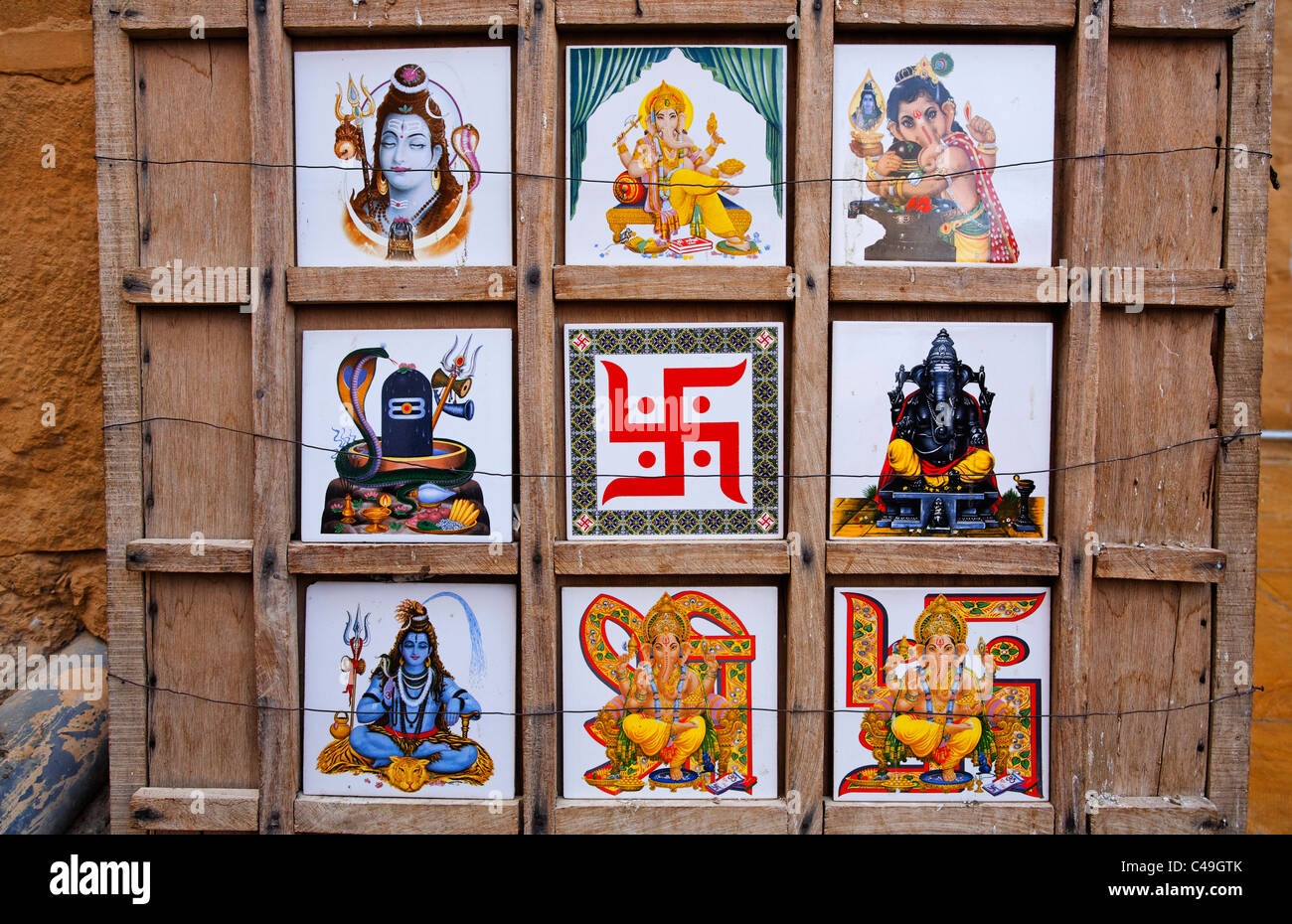 India - Rajasthan - Jaisalmer - negozio di souvenir in vendita in Jaisalmer Fort Foto Stock