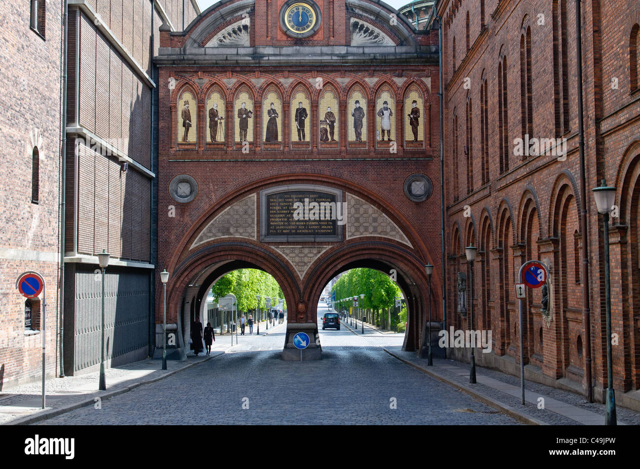 Vecchia fabbrica di birra Carlsberg a Copenhagen, Danimarca Foto Stock