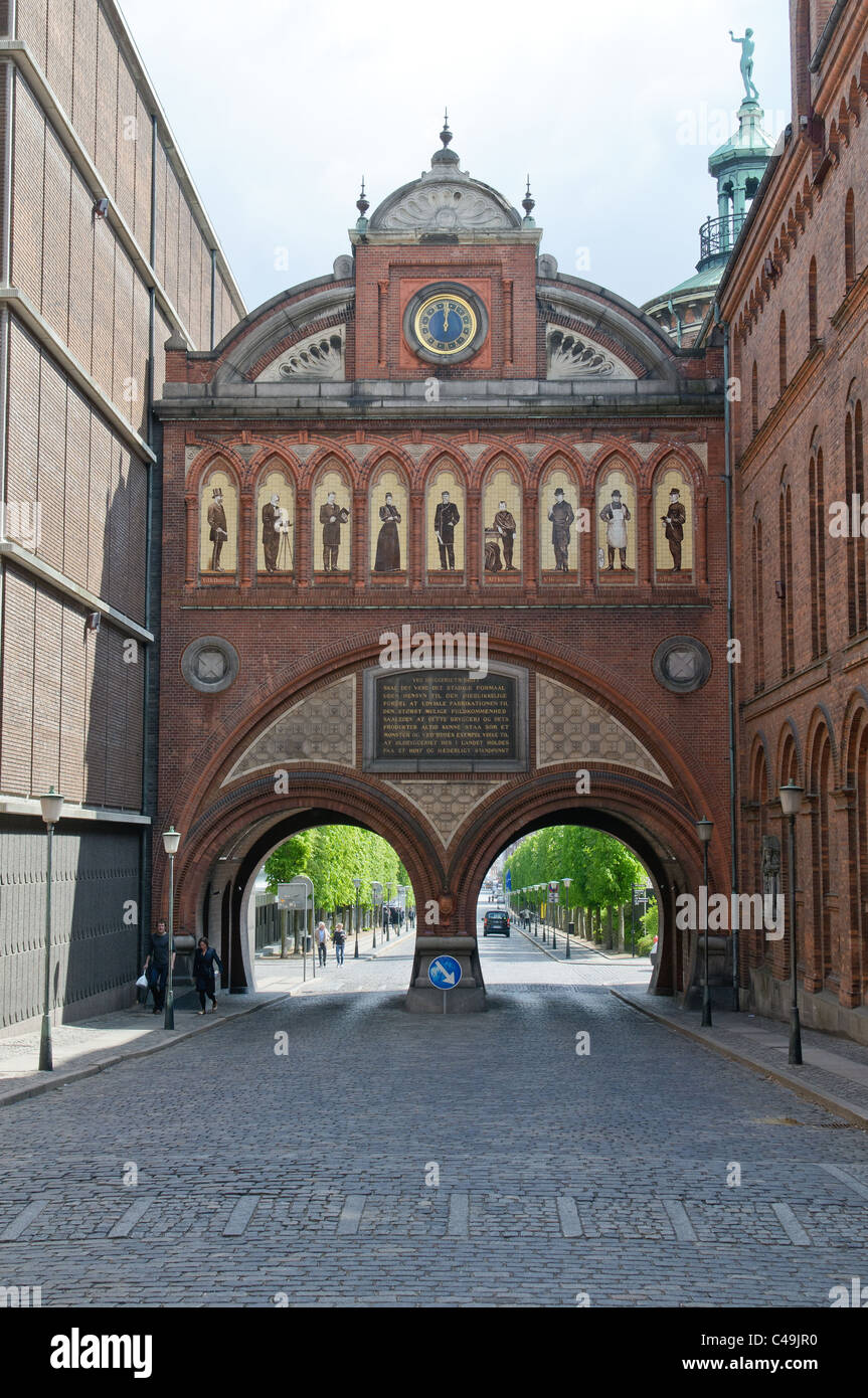 Vecchia fabbrica di birra Carlsberg a Copenhagen, Danimarca Foto Stock