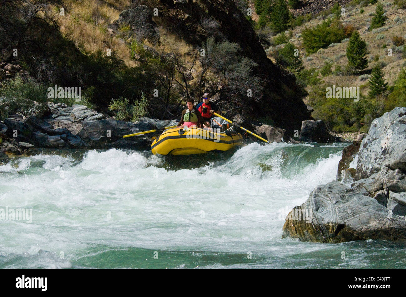 Rafters acceso Tappan cade sul Medio Forcella del fiume di salmoni ID Foto Stock