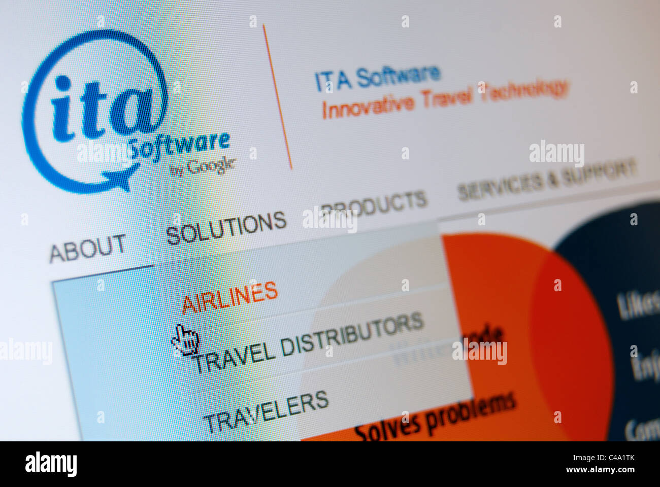 Illustrazione della foto di ITA Software industria dei viaggi azienda di software con sede a Cambridge, Massachusetts, STATI UNITI D'AMERICA Foto Stock