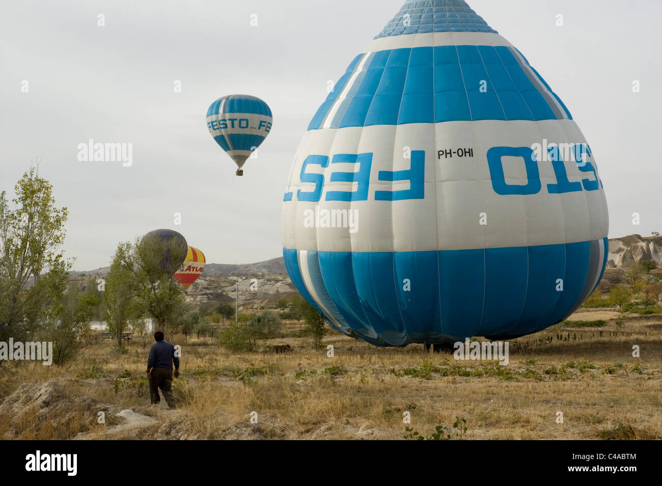 Fotografia di palloncini in Kapadokya Turchia Foto Stock