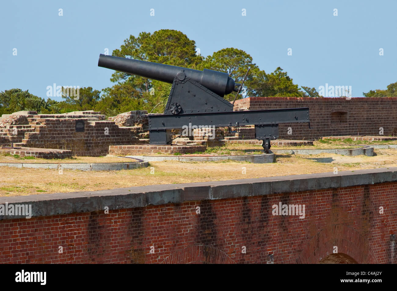 Fort Pulaski monumento nazionale, Tybee Island, Georgia Foto Stock