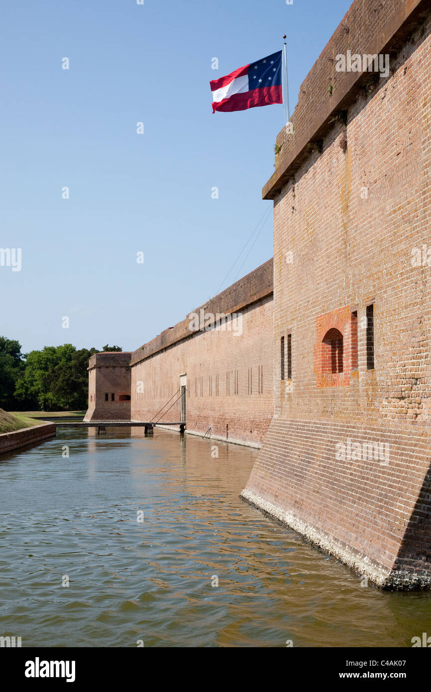 Fort Pulaski monumento nazionale, Tybee Island, Georgia Foto Stock