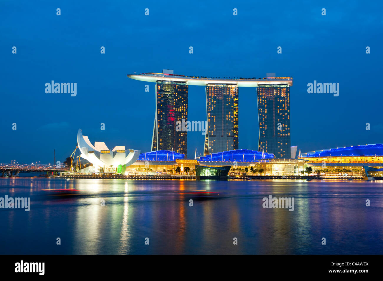 Singapore, Singapore, Marina Bay. Il Marina Bay Sands Singapore. Foto Stock